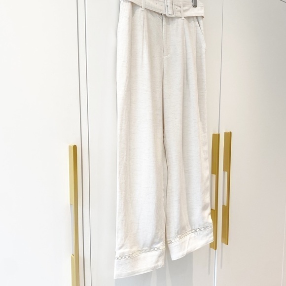 𝅺BNWOT Club Monaco Ayto belted pant in natural - Picture 5 of 14
